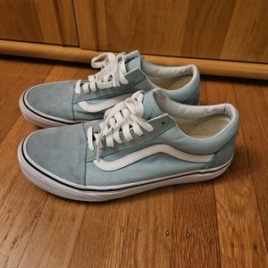 Vans Old Skool Aqua Haze True White Mens Size 9